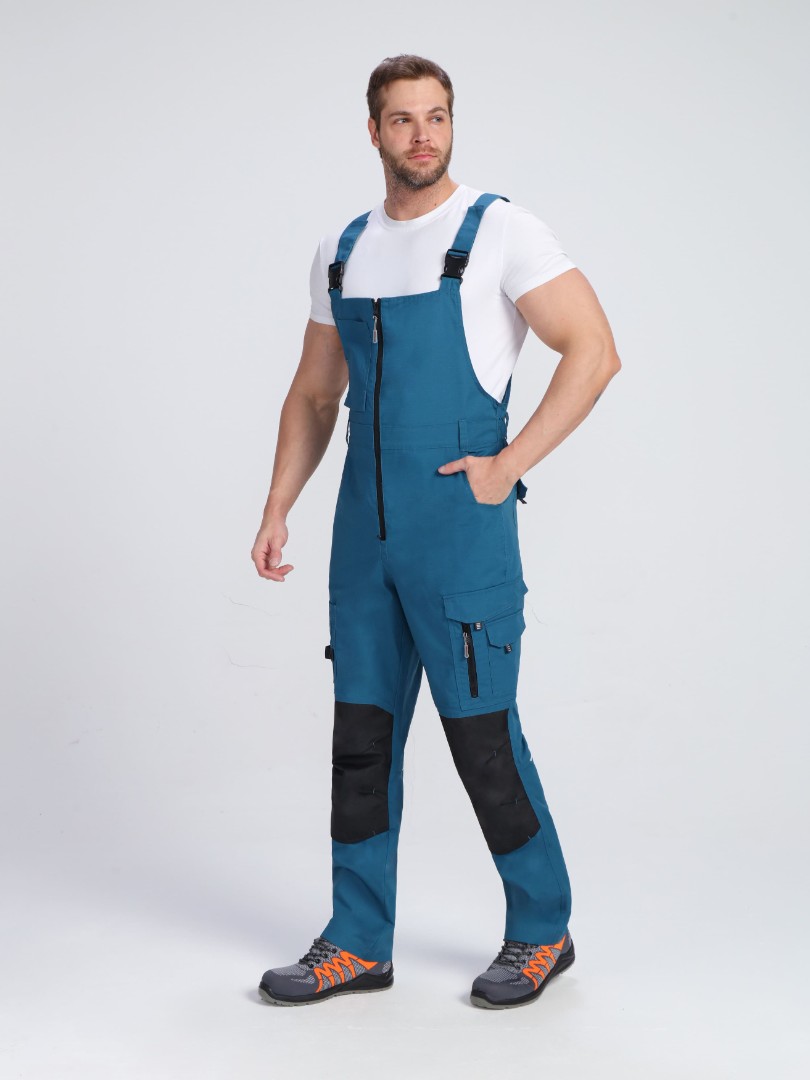 Костюм ProfLineSpecialist (тк.РипСтоп,240), циан/черный куртка+полукомбинезон