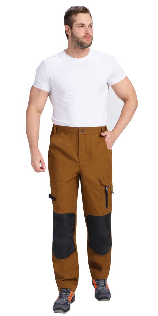 Брюки ProfLineSpecialist (ПрофлайнСпециалист) (тк.РипСтоп,240), коричневый/черный